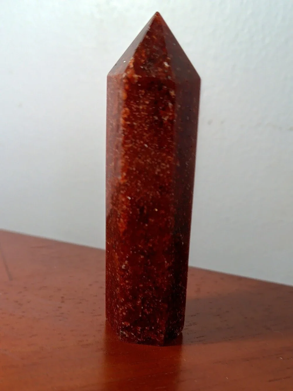 Polished Red Strawberry Quartz Crystal Tower